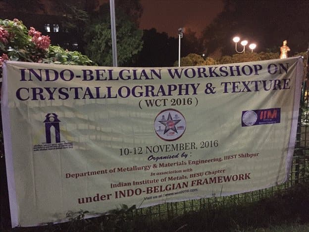 Banner of the Indo-Belgian Workshop on Crystallography and Texture, WCT 2016